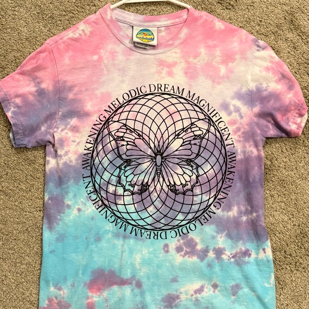 Tie-Dye mdma Butterfly Graphic T-Shirt